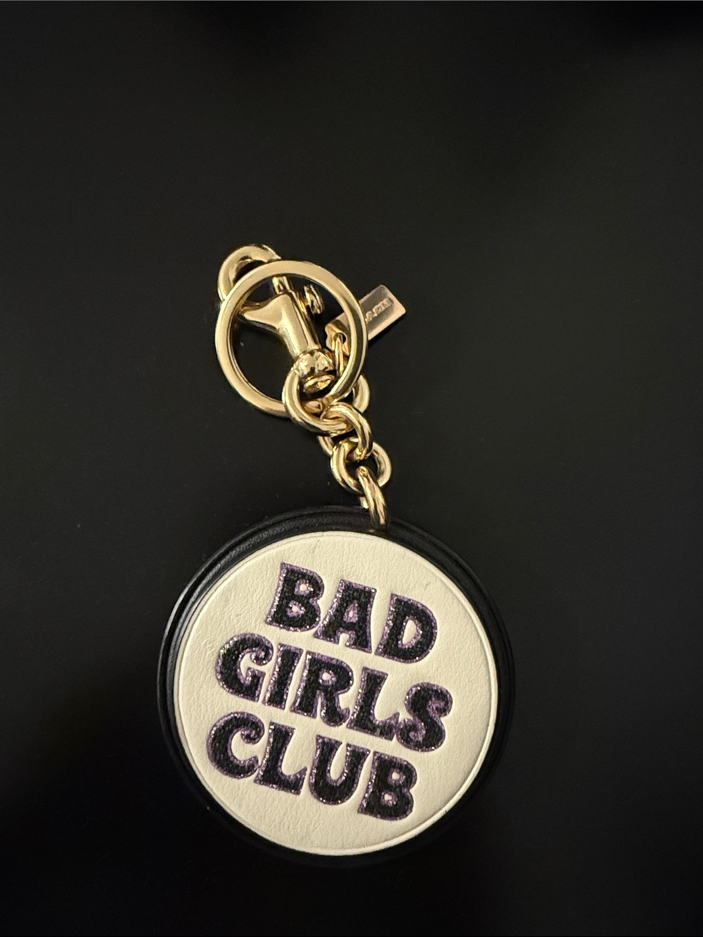 Coach Disney Bad Girls Club Round Keychain Charm